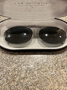 Polar Optics ClipOn Eyeglasses Sunglasses Shades with Claim  Shell  Black Case - Picture 1 of 5
