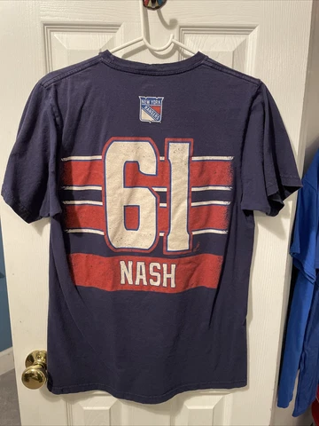 Rick Nash New York Rangers Hockey MSG Reebok Men’s Blue Shirt Size Medium Cover