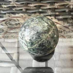 Green Jade Crystal Sphere with Stand 90g, 39mm - Picture 1 of 5