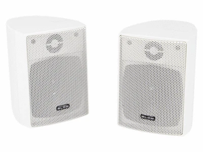 2x 50W Wall Mounted Speakers Indoor Pair Audio Stereo Loudspeakers - Image 1 of 4