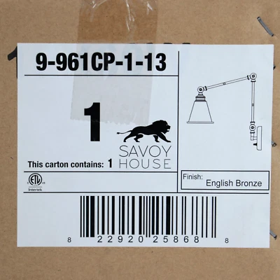 Savoy House Morland Adjustable Wall Sconce in English Bronze 9-961CP-1-13 - Image 1 of 2