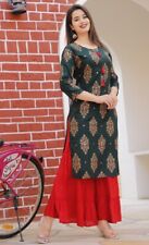 Indian Pakistani Women Kurta Kurti Palazzo Ethnic Salwar Kameez Designer Dress