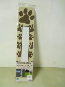 Paw Print Cat Dog Pet Animal Vertical Metal Address Sign w/ 2" Numbers - Picture 1 of 5