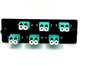 Panduit FAP6WAQDLCZ Compatible 12 Port LC MM OM3 / OM4 Fiber Adapter panel plate - Picture 1 of 1