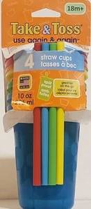 Take & Toss 4-Pack Straw Cups 10oz - Picture 1 of 1