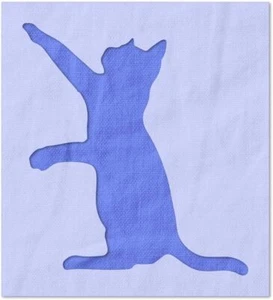 Reusable Playful Cat Stencil for DIY Crafts, Painting & Drawing - 14 Mil Mylar - Picture 1 of 1