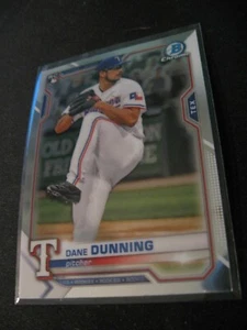 DANE DUNNING 2021 Bowman Chrome #75 Texas Rangers Rookie RC - Picture 1 of 2