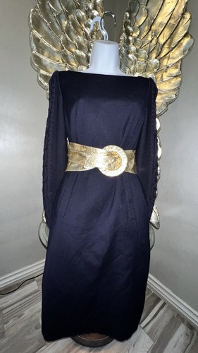 Abito Tory Burch in lana con scollo a bateau manica in maglia taglia small