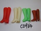 VINTAGE LOT OF 4 PAIRS OF BARBIE KNEE HI BOOTS MADE IN HONG KONG RARE