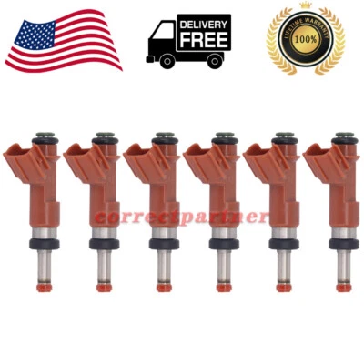 (6) Inyectores de combustible FJ763 para Toyota Sienna Avalon Camry RAV4 2007-2010 842-12322 Foto 1 de 4