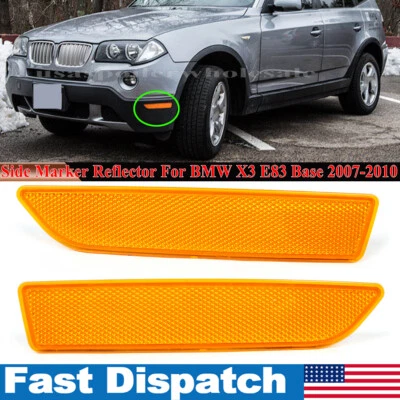 2x Front Side Bumper Marker Reflector Light For BMW X3 E83 2007-2010 Foto 1 de 4