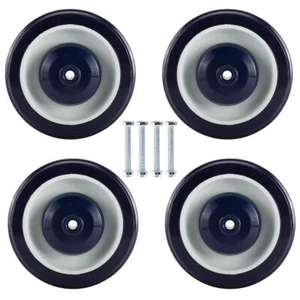 4pcs 5" Commercial Shopping Cart Wheels Kit w/ Axles Bolts Replacement Casters - Picture 1 of 9