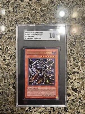 YU-GI-OH! Dark Crisis 1st Ed Skull Archifiend of Lightning 10 SGC PSA - Image 1 of 2