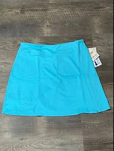 Lulu-B Ladies Light Turquoise Pull-on Zip Skort with UPF50+ Sun Protection - Picture 1 of 1