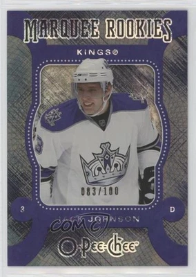 2007-08 O-Pee-Chee Marquee Rookies Micromotion Black /100 Jack Johnson Rookie RC - Image 1 of 2