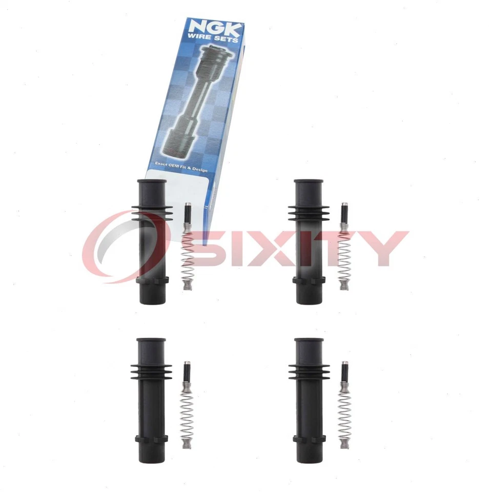 4 pc NGK Ignition Coil Boots for 2013-2018 Buick Encore 1.4L L4 Direct Spark ky - Image 1 of 4