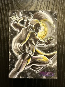2023 Marvel Allegiance Infinity Trilogy Sketch Card AP Moon Knight Eriscan Turk - Picture 1 of 2