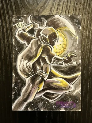 2023 Marvel Allegiance Infinity Trilogy Sketch Card AP Moon Knight Eriscan Turk - Image 1 of 2
