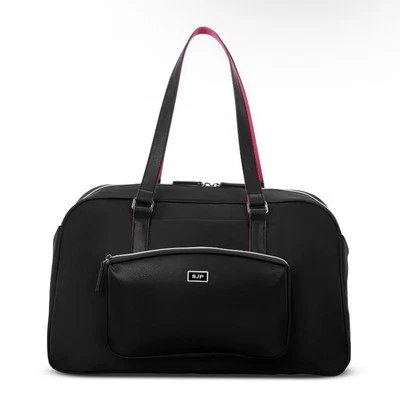 Sarah J Parker Convertible RFID Weekender /Removable Strap Garment Bag- Black - Image 1 of 4