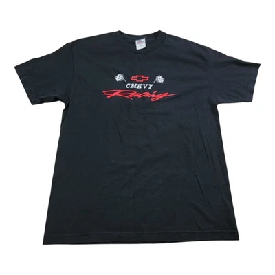 Camiseta vintage Chevrolet Chevy Racing talla grande negra manga corta talla adulto Foto 1 de 4