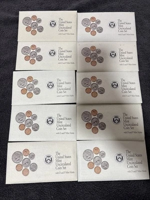 1992 Uncirculated Coin Set U.S Mint Original Government Lot Of 10 - Image 1 of 4
