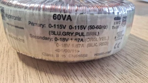 Vigortronix Ringkerntransformator 60VA 0-18V/0-18V 0-115V/0-115V - Bild 1 von 6