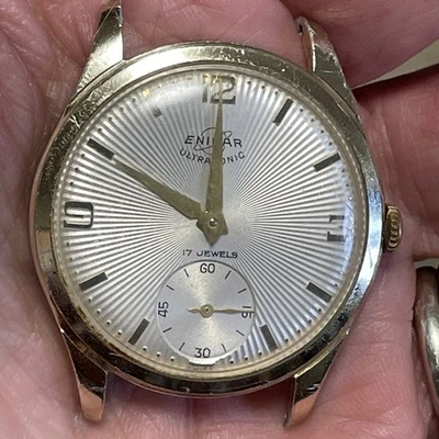 Vintage 1950's Enicar Super Ultrasonic Watch Case FOR PARTS/REPAIR - Image 1 of 4