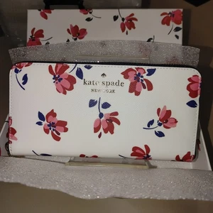 Kate Spade Geldbörse umlaufender Reißverschluss Staci Tee Garten werfen kontinental organisieren Aufbewahrung - Bild 1 von 14