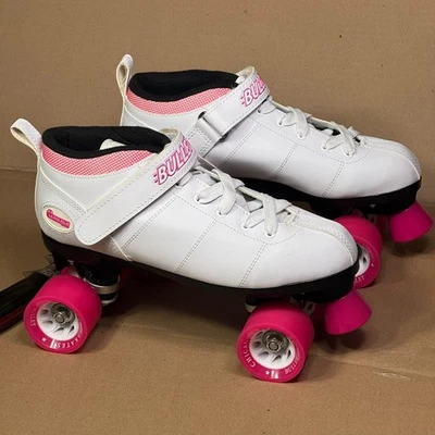 Patines Chicago Bullet Damas Blanco Rosa Cuádruple Velocidad Talla 10 Foto 1 de 4
