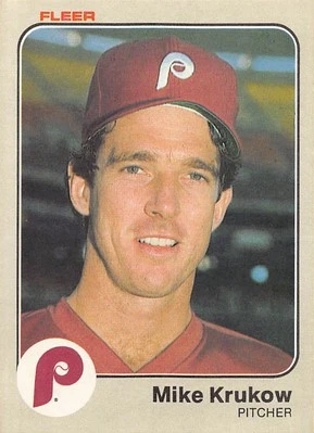 Mike Krukow 1983 Fleer 163 Philadelphia Phillies Baseball Card - Image 1 of 2