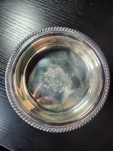 1968 Webster & Wilcox Boaster Silver Plated Bowl w/ Engraved Coat Of Arms w/ Box - Picture 1 of 3