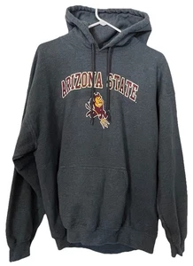 Felpa con cappuccio Arizona State Sun Devils Gildan misto pesante L antracite ASU - Foto 1 di 4
