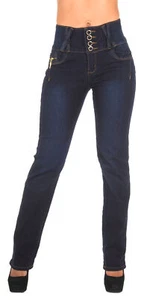 Plus/Junior Size Butt Lifting Levanta Cola High Waist Boot Leg Jeans - Picture 1 of 7