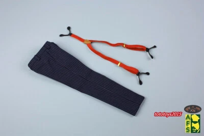 Pantalones a Rayas 1/6 Pantalones con Correa Ropa Ajuste 12"" Hombre Figura de Acción Cuerpo Foto 1 de 4