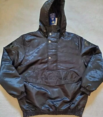 Houston Texans 1/2 Zip Pullover Parka 🦘 Pouch Blackout Starter Jacket Sz Med 🔥 - Image 1 of 4
