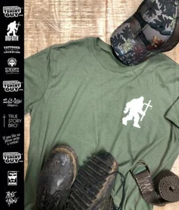 BIGFAITH™ Greater Works (Cross) V1| Bigfoot Sasquatch Yeti | Christian T-Shirt - Picture 1 of 19