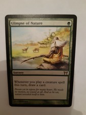 Mtg. glimpse of nature. Champions of kamigawa. rare. magic the gathering. nm/m
