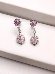 Handcrafted 925 pure Sterling Silver Luxe Earrings for women party/occasional - Picture 1 of 1