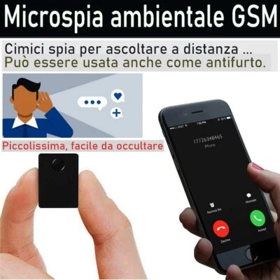 Microspia ambientale GSM audio vocale Cimice spia GSM bug Ascolto ambientale spy - Immagine 1 di 4