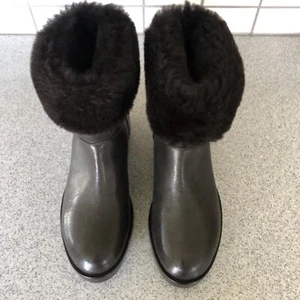 NEU Stefano Gambo Made in Italy Damen Braun Leder Stiefel in Größe 7 (US) 37 (EU) - Bild 1 von 9