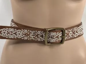 Cintura donna nuova con etichetta INC International Concepts floreale marrone-cognac casual - Foto 1 di 5