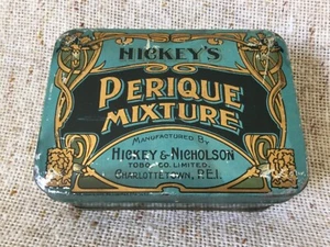 Tobacco tin Hickeys Perique Mixture Hickey & Nicholson Charlottetown PEI Canada - Picture 1 of 8