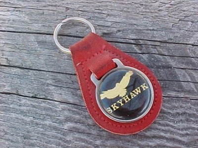 1970s BUICK SKYHAWK NOS RED SUEDE LEATHER KEY FOB NOS Hi-QUALITY USA KEY HOLDER - Image 1 of 4