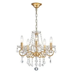 Mini Crystal Chandelier K9 Crystal Lighting Chandelier for Living Room 5 E12 Bul - Picture 1 of 6