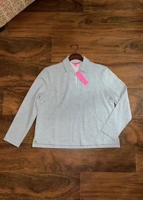 Suéter Popover Lilly Pulitzer GRANDE Gris EMALIA SHIMMER FELPA NUEVO CON ETIQUETAS Foto 1 de 4