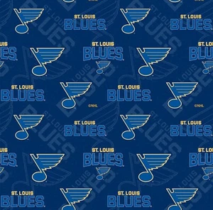 BTY NHL Hockey Saint Louis Blues Tone on Tone Cotton Fabric BY The YARD - Picture 1 of 1