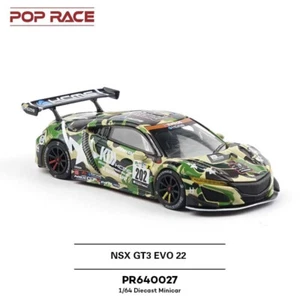 POP RACE 1:64 NSX GT3 EVO 22 bape Diecast Model Car - Picture 1 of 6