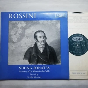 Argo LP ZRG 506 GROOVED OVAL: Rossini - String Sonatas / Marriner / ASMF - Foto 1 di 5