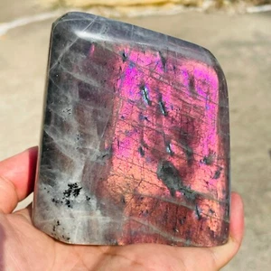 749g Viola Naturale Splendida Labradorite Forma Libera Cristallo Guarigione - Foto 1 di 8