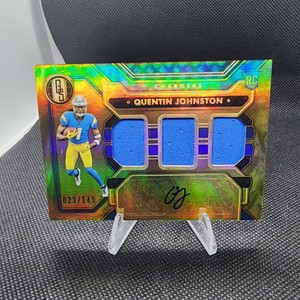2023 Panini Gold Standard Quentin Johnston tri patch auto RPA # 23/149